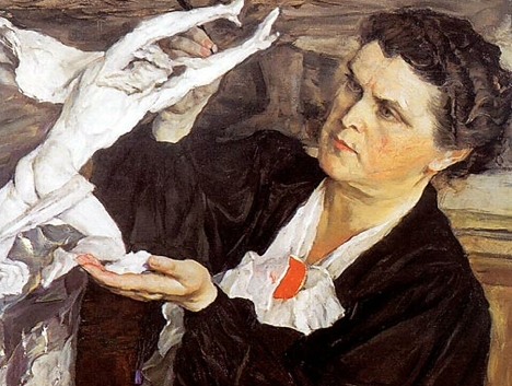 Potret Vera Mukhina karya Mikhail Nesterov.