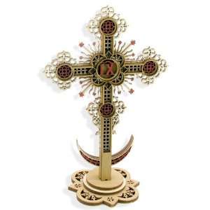 Salib Ortodoks dengan 'bulan sabit'.