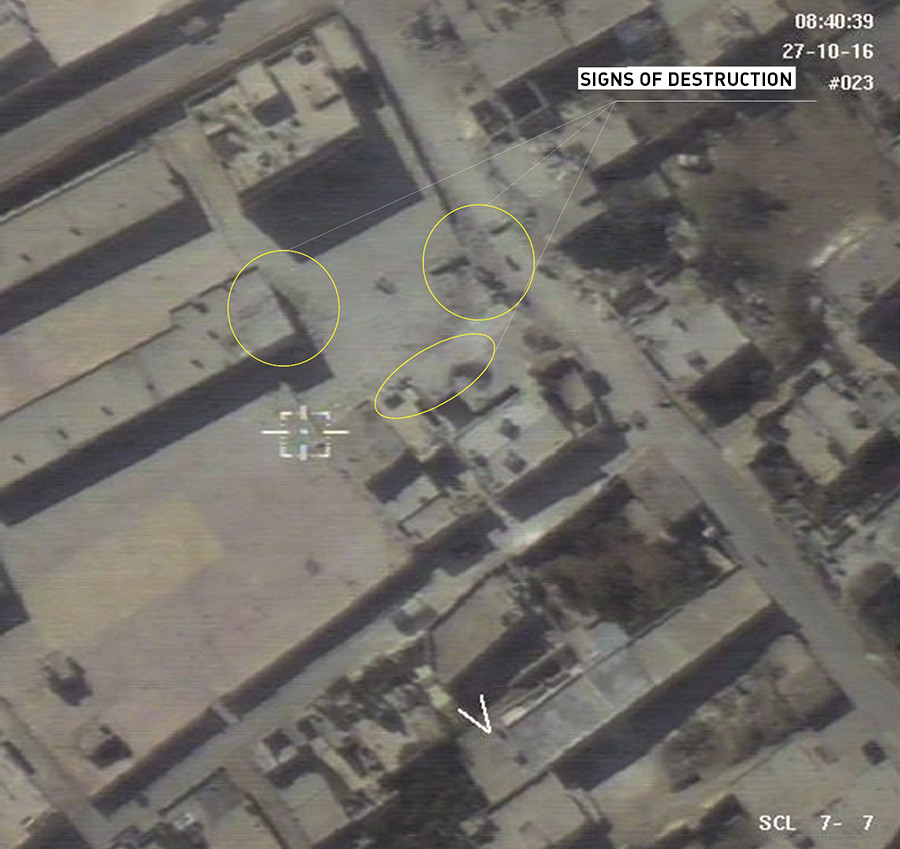 Kementerian Pertahanan Rusia mengatakan bahwa pihaknya segera mengirimkan drone untuk menganalisis lokasi yang diduga sebagai tempat terjadinya serangan terhadap sebuah sekolah di Provinsi Idlib, Suriah, pada Rabu lalu. Kementerian mengatakan, berdasarkan gambar yang diperoleh, drone tidak melihat adanya bukti serangan udara, dan menuduh White Helmets, jaringan pertahanan sipil yang didanai Barat, telah memalsukan gambar digital atas serangan tersebut. Sumber: Kementerian Pertahanan Rusia