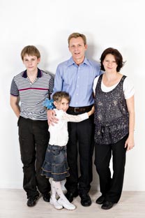 Alexander and Olga with their children Oleg and Dasha
