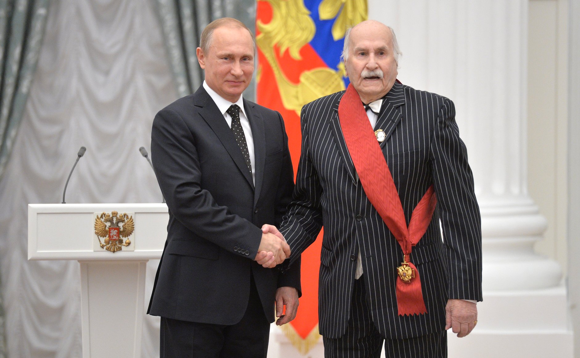 2015년 러시아 대통령 블라디미르 푸틴과 블라디미르 젤딘. 출처: Kremlin.ru