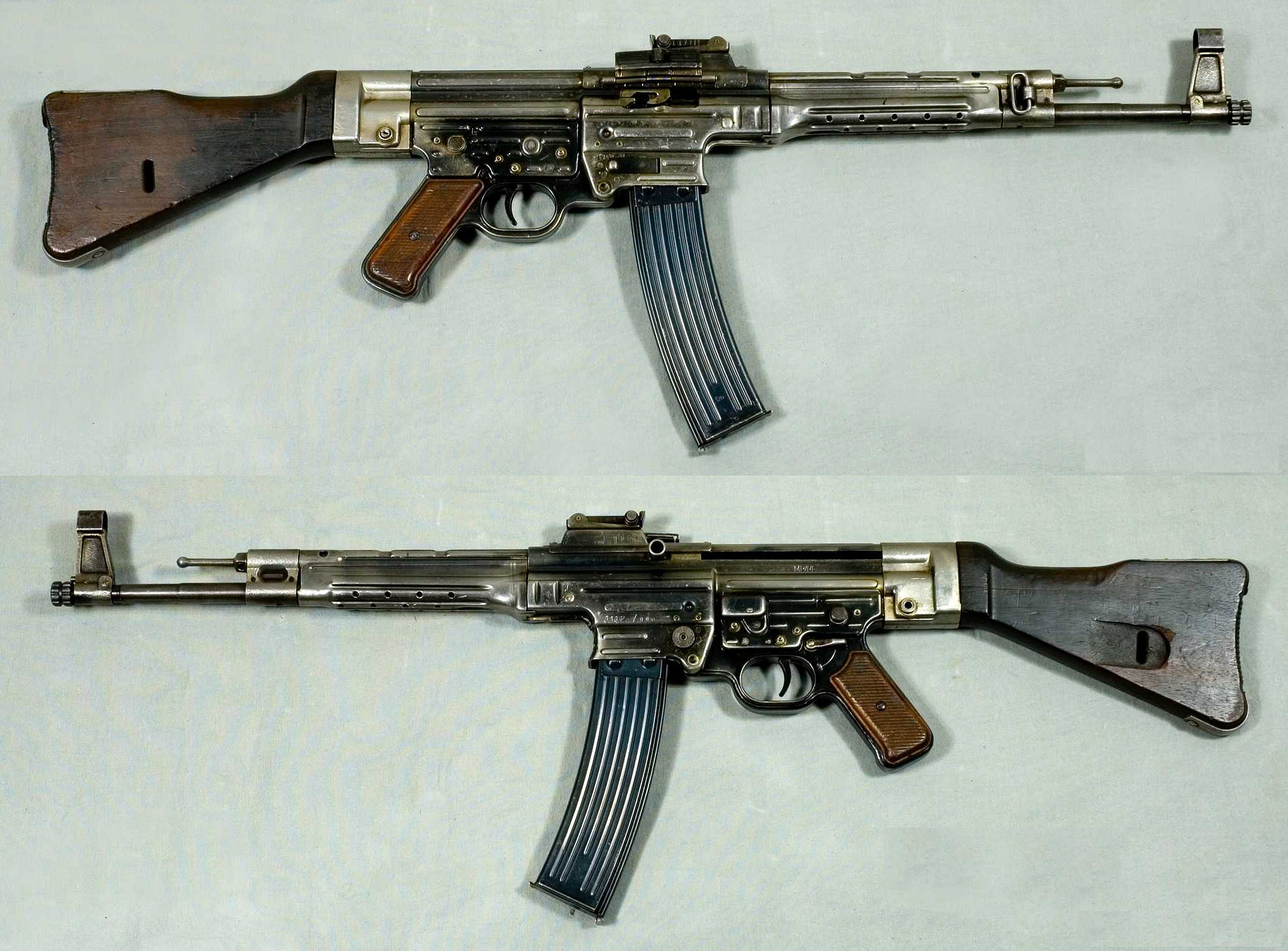 MP44 (Sturmgewehr 44). From the collections of Armémuseum (Swedish Army Museum), Stockholm. / Public domain