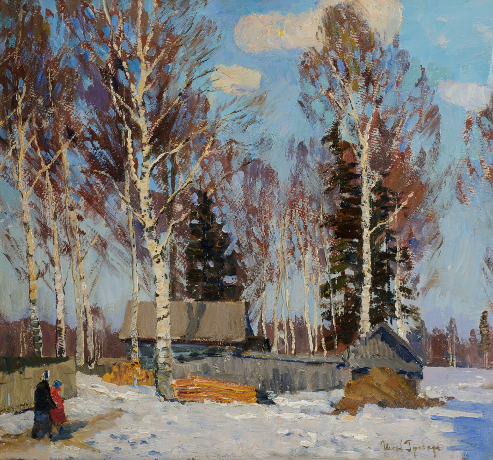 Igor Grabar&#39. Un paesaggio invernale. 1940-1950