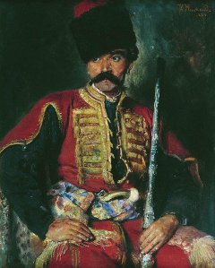 ‘자포로지예 카자크(Запорожский казак)’. 콘스탄틴 마콥스키 작 (1884)