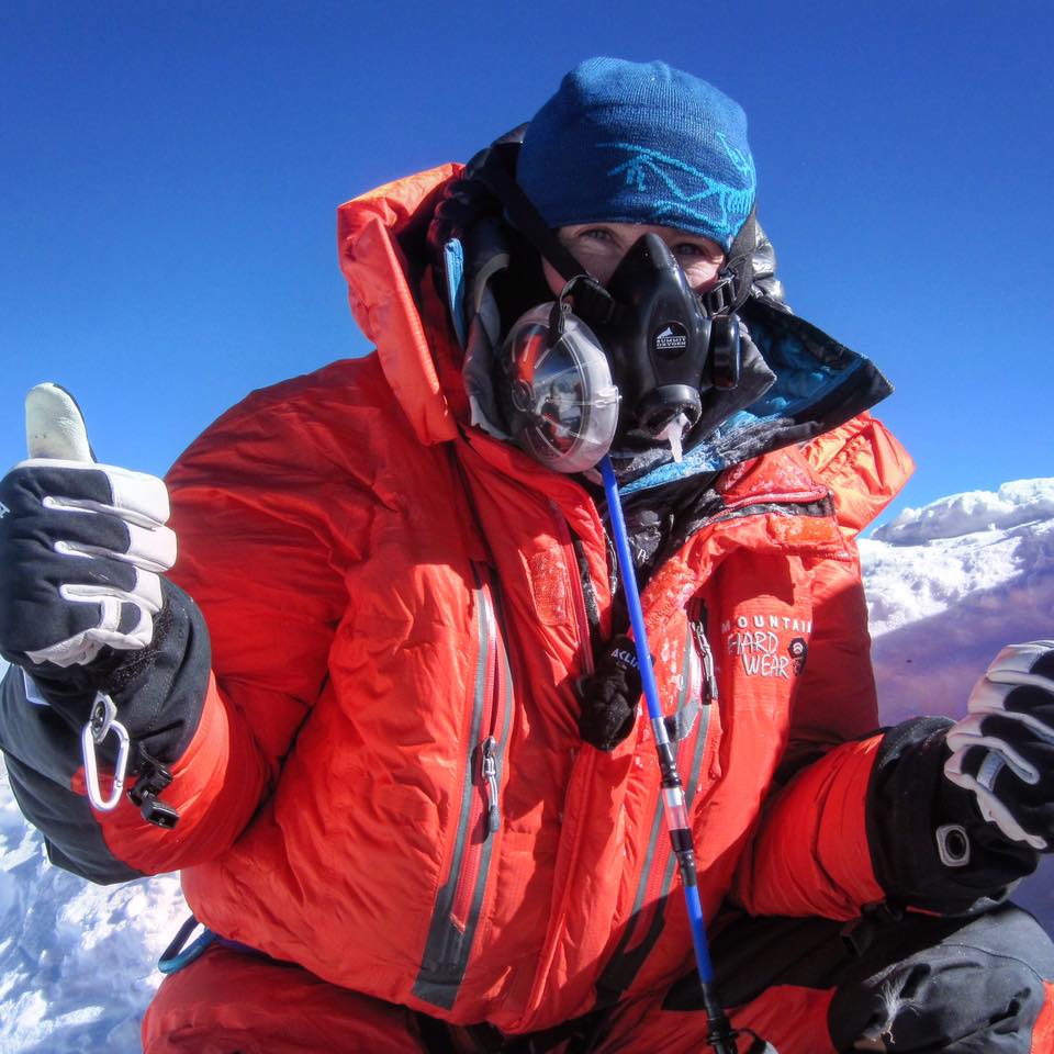 Maria sur l'Everest. Source : Archives personnelles.