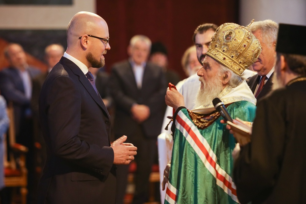 Кирил Тјурдењев&nbsp;и патријарх Иринеј\n